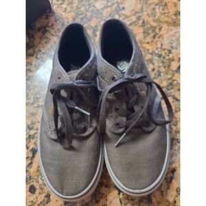 Good Used Condition Vans YOUTH SIZE 5 Dark Gray Canvas Sneakers